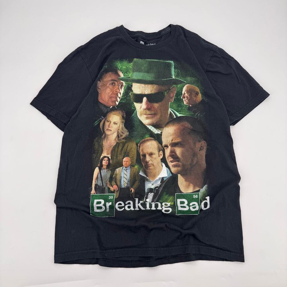 Breaking Bad Cast Collage T Shirt Men's M Black Walter White Jesse Pinkman